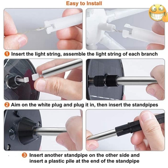 Best Solar Lights EVER ~ Bursting star firework!!! New in box~ - Picture 3 of 4